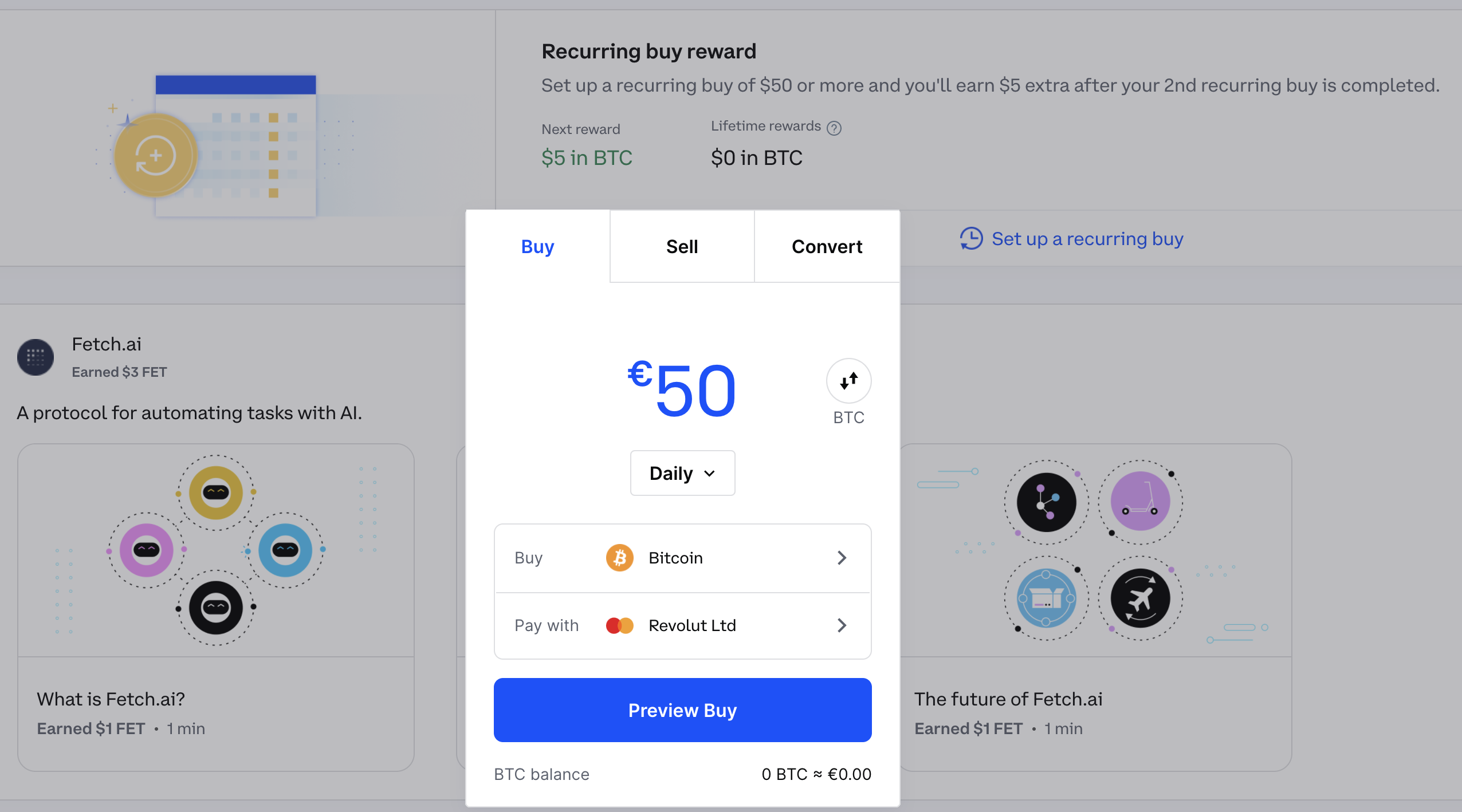 Coinbase återkommande betalningar